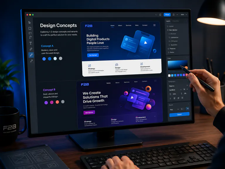 FEB website design concepts